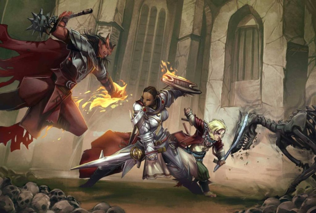 A D&D combat scene