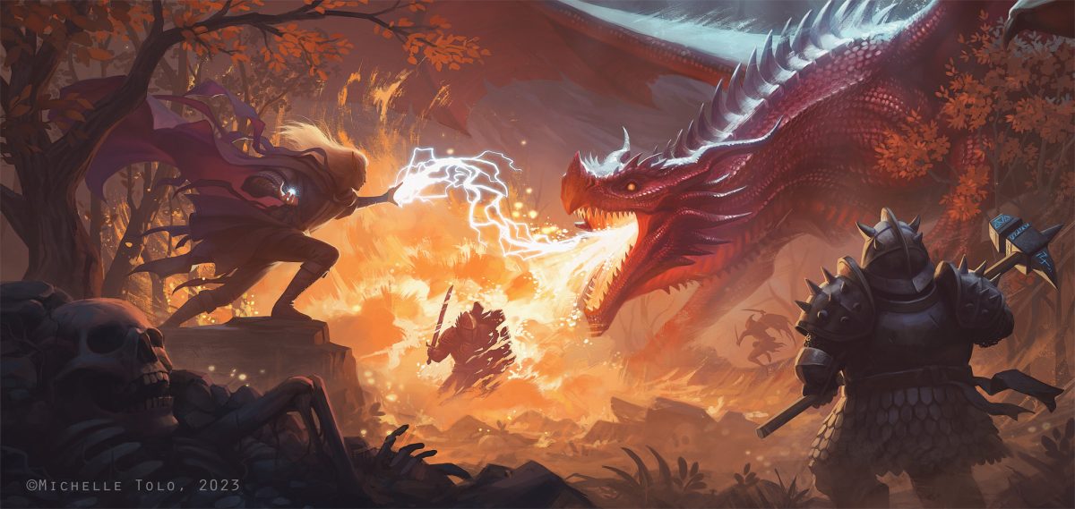 Why Balanced Encounters are Boring | DnD - Red Dragon Battle by Manweri on DeviantArt