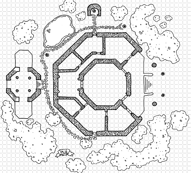 Temple of Chag Gridded